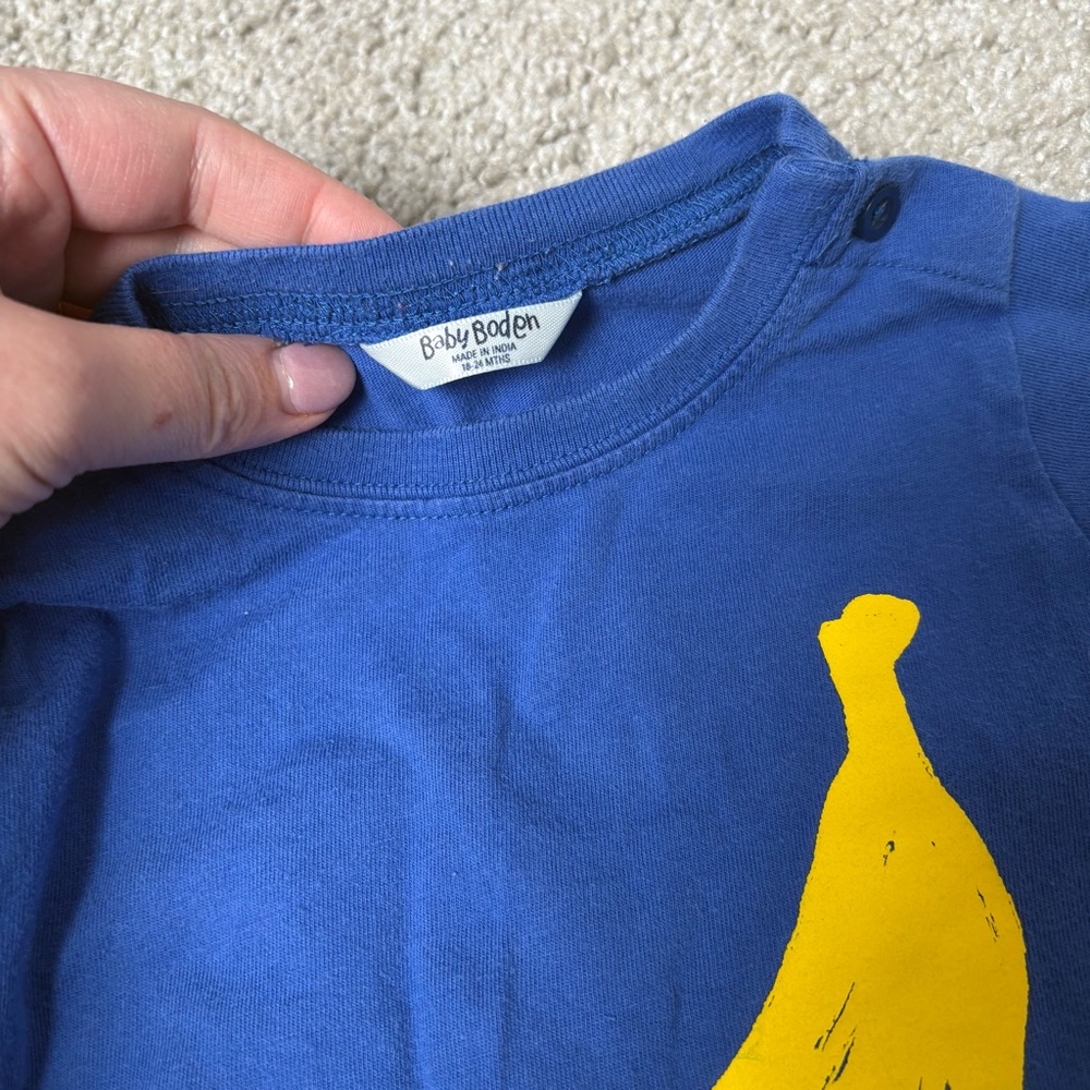 Mini Boden Lamb and Banana Yellow Long Sleeve Shirts 18-24 Months - Picture 5 of 10